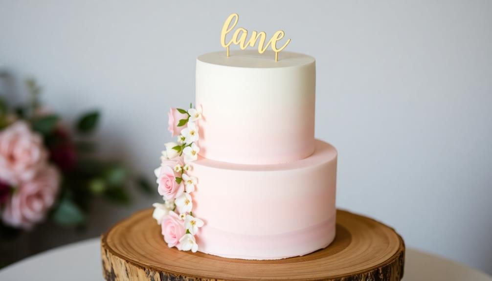 ombre buttercream layered cake