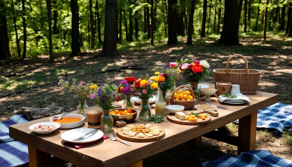 outdoor seasonal picnic feast