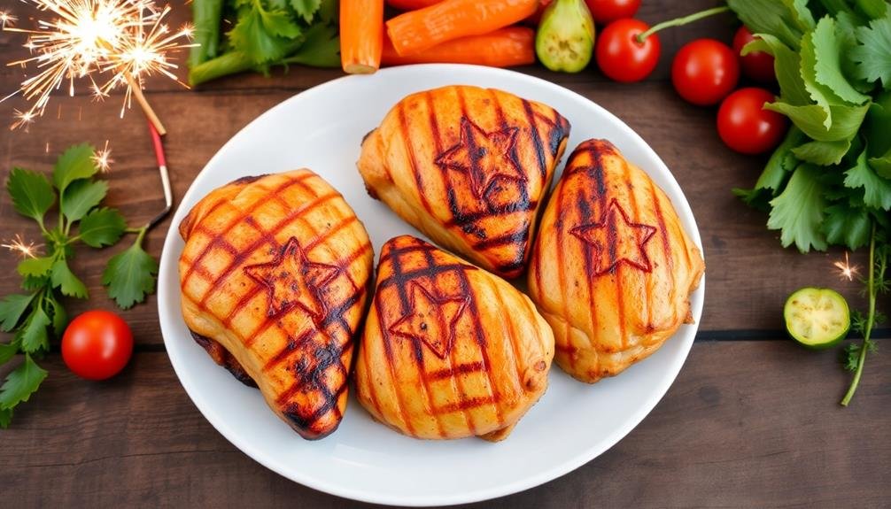 patriotic themed dinner dishes