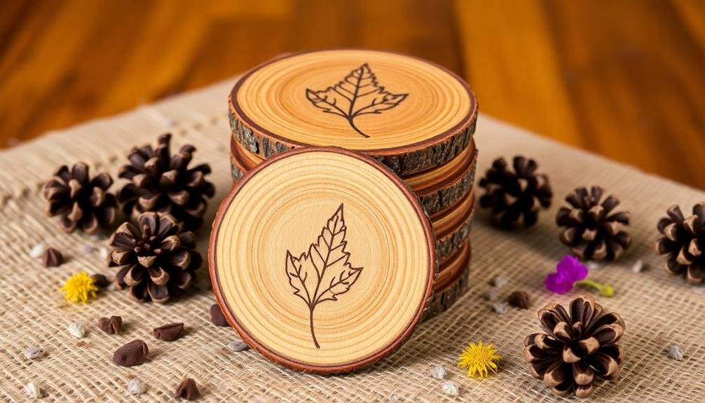 personalized engraved wooden coasters
