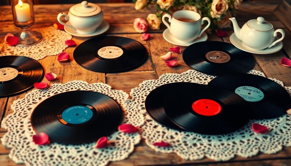 personalized vinyl record coasters