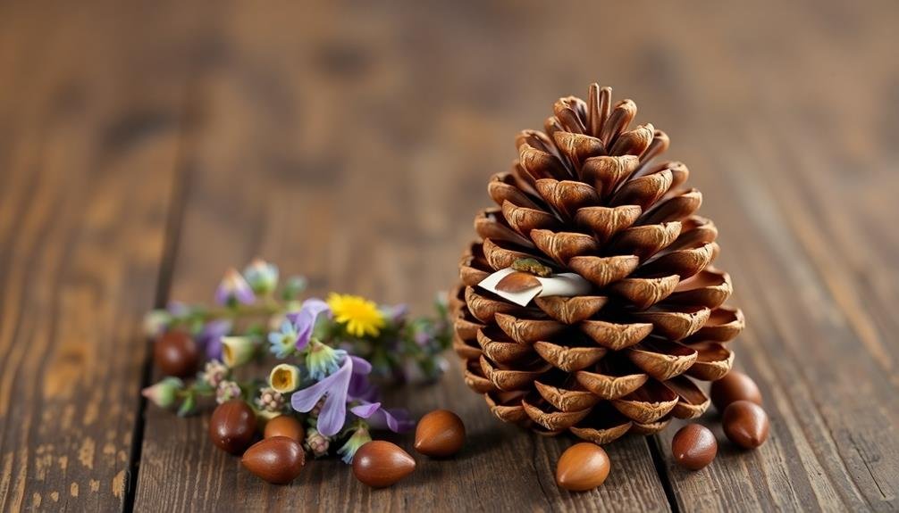 pinecone themed table decorations