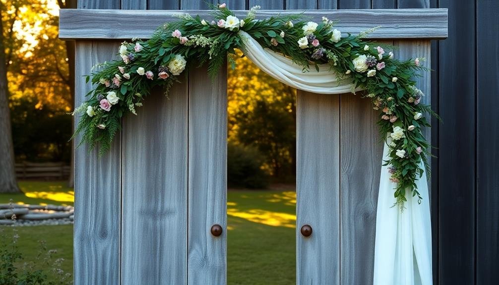 reclaimed barn door arch