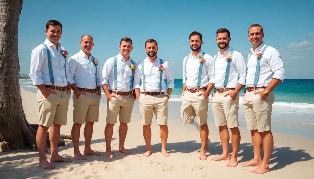 relaxed wedding party outfits