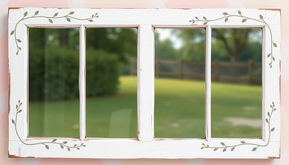 repurposed window frame art