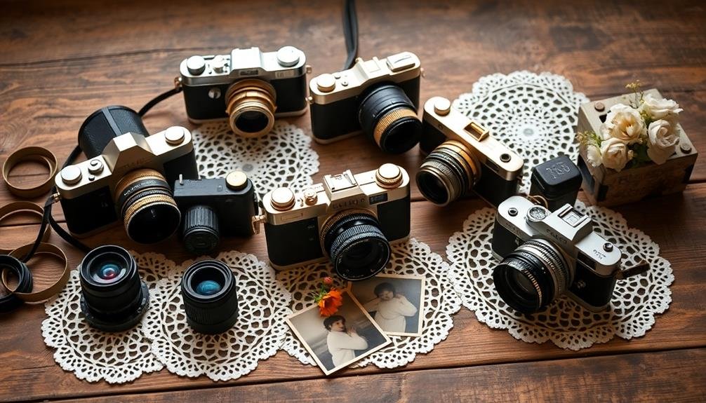 retro camera centerpieces design