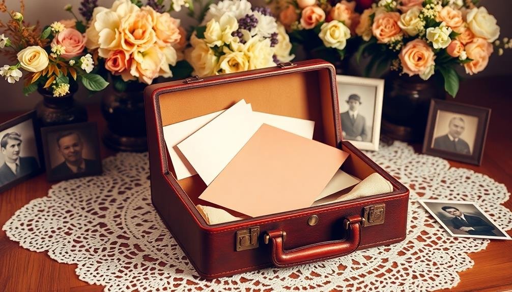 retro luggage greeting card holder