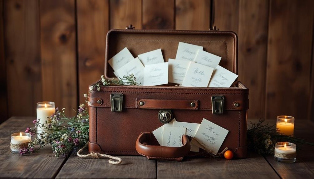 retro luggage greeting card holder