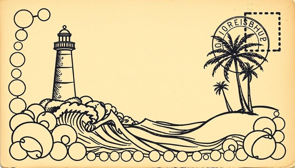 retro postcard invitation design