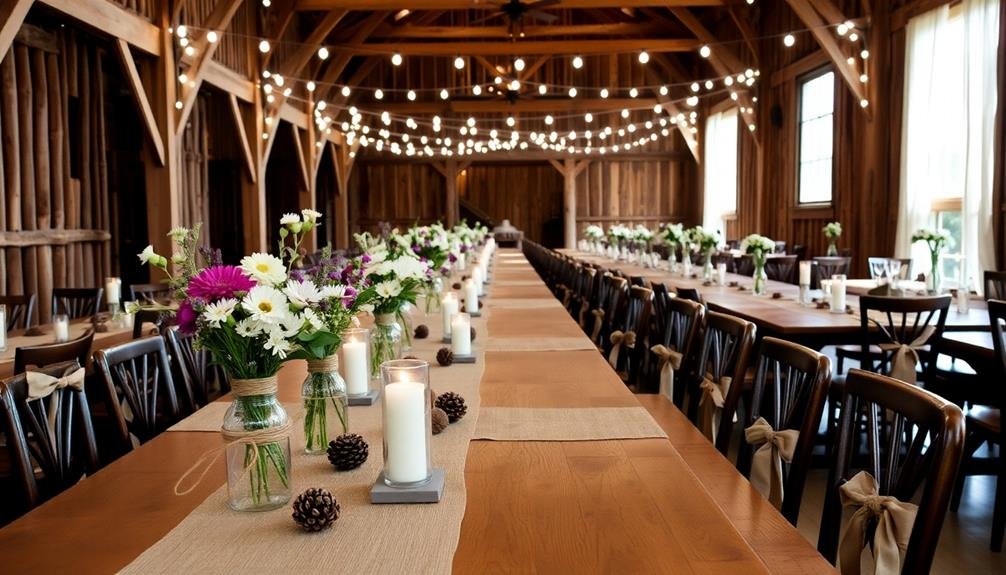 rustic burlap table decor