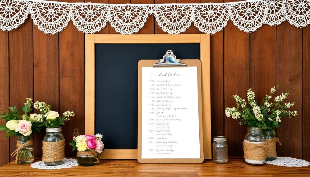 rustic wedding timeline template