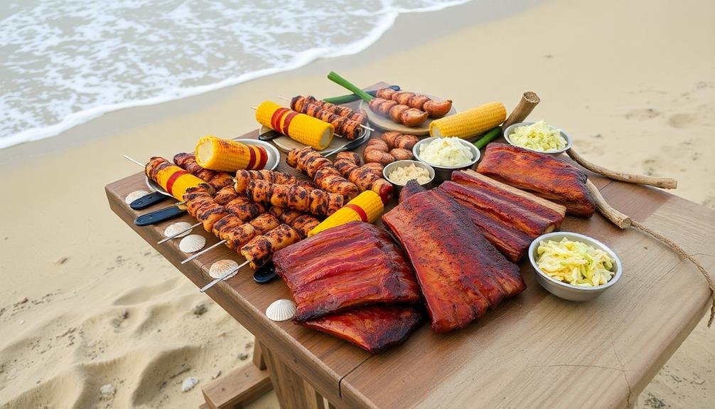 savoring seaside grilled treats