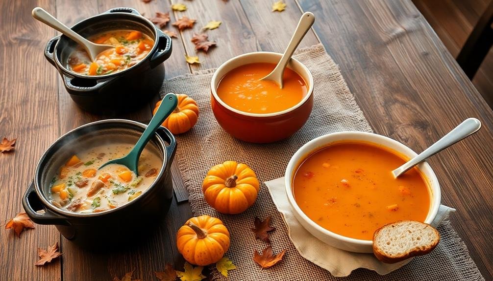 seasonal soup serving stations