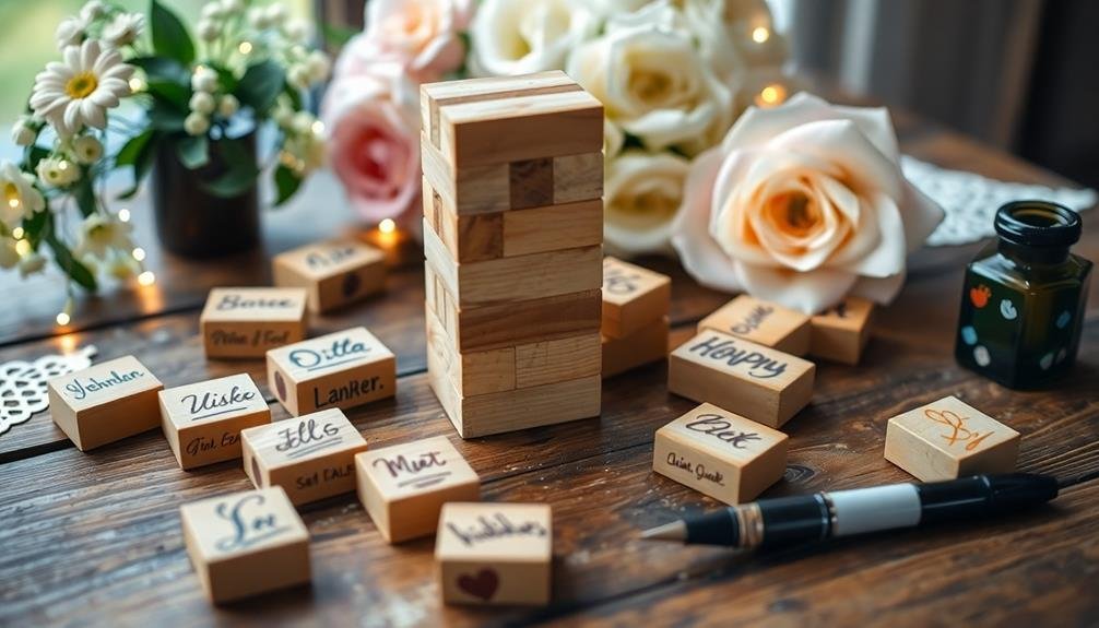 signed jenga block collection