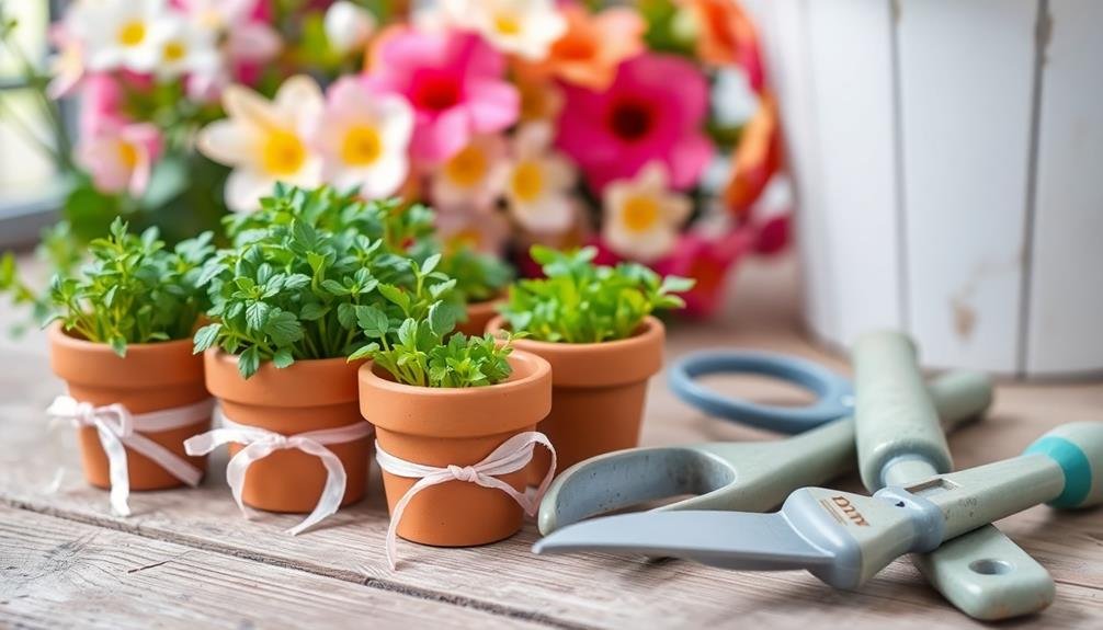 small container herb garden