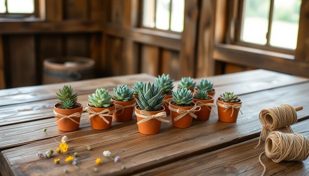 small potted succulent plants