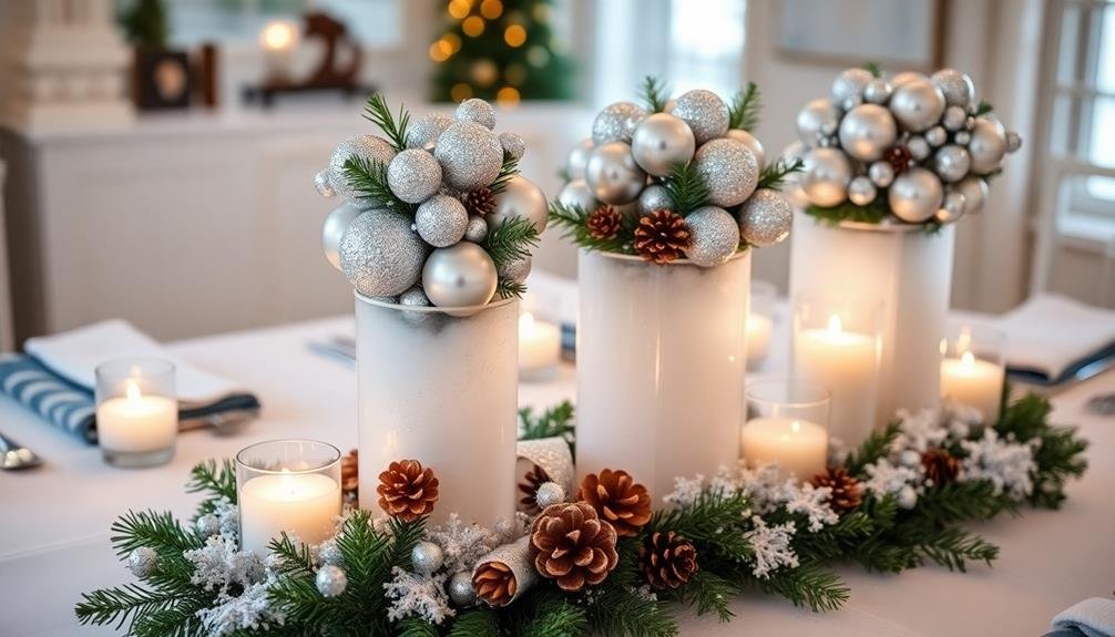 sparkling decorative ornament groups