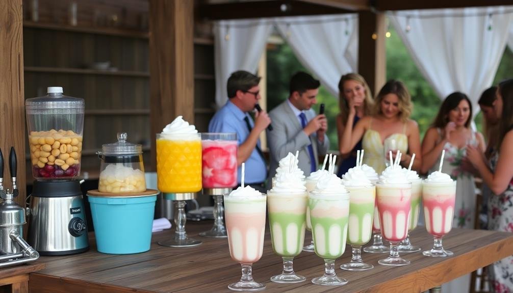 summer wedding frapp bar