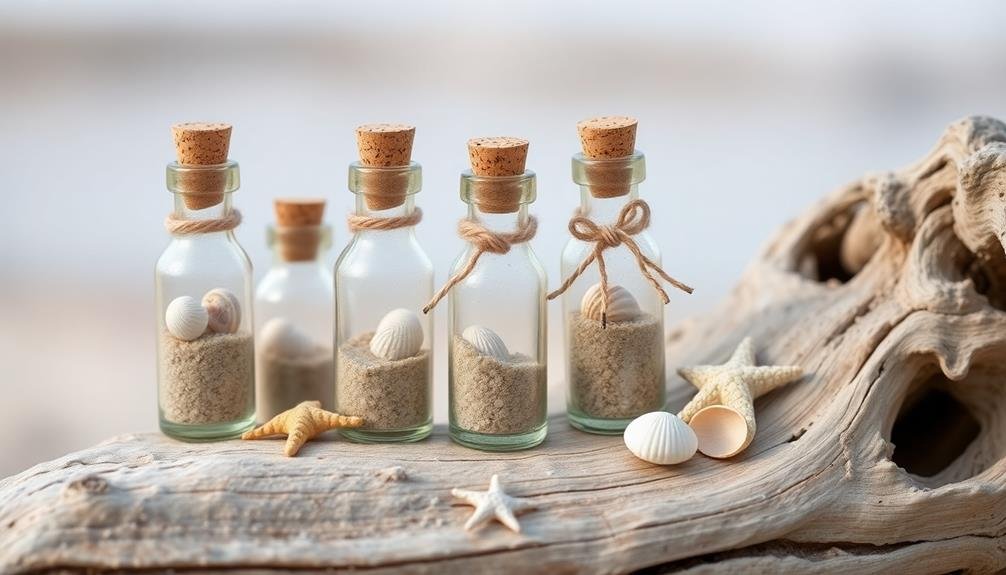 tiny bottles with messages