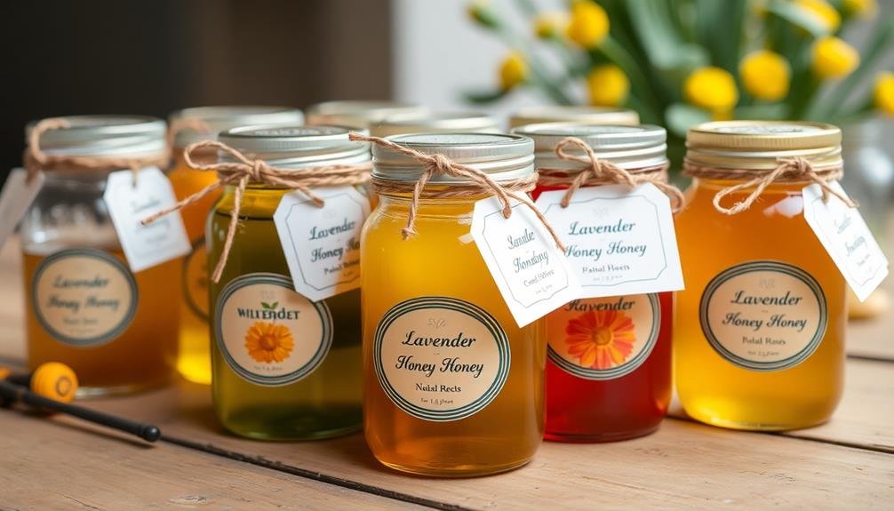 varietal infused honey jars