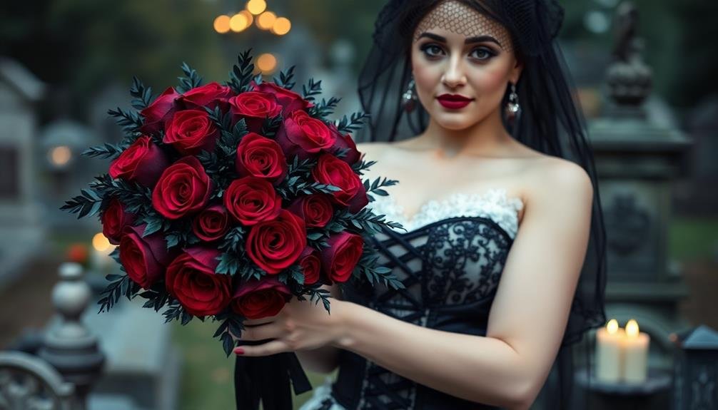 vibrant crimson floral arrangements