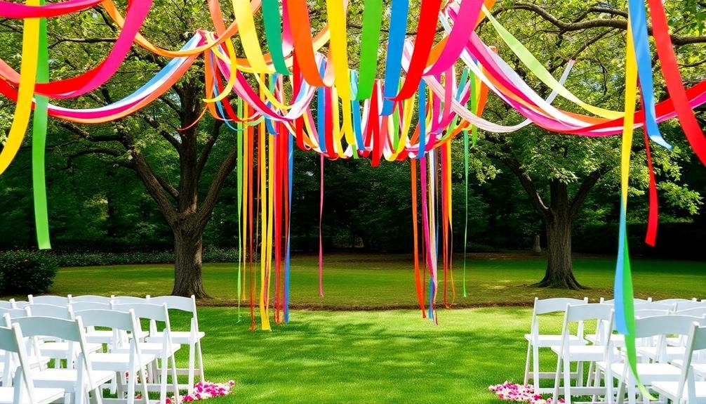 vibrant decorative ribbon streamers