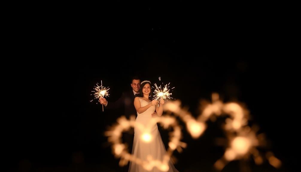 vibrant firework light display