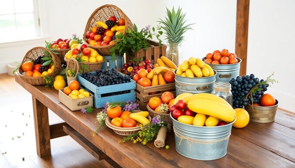 vibrant seasonal fruit arrangements