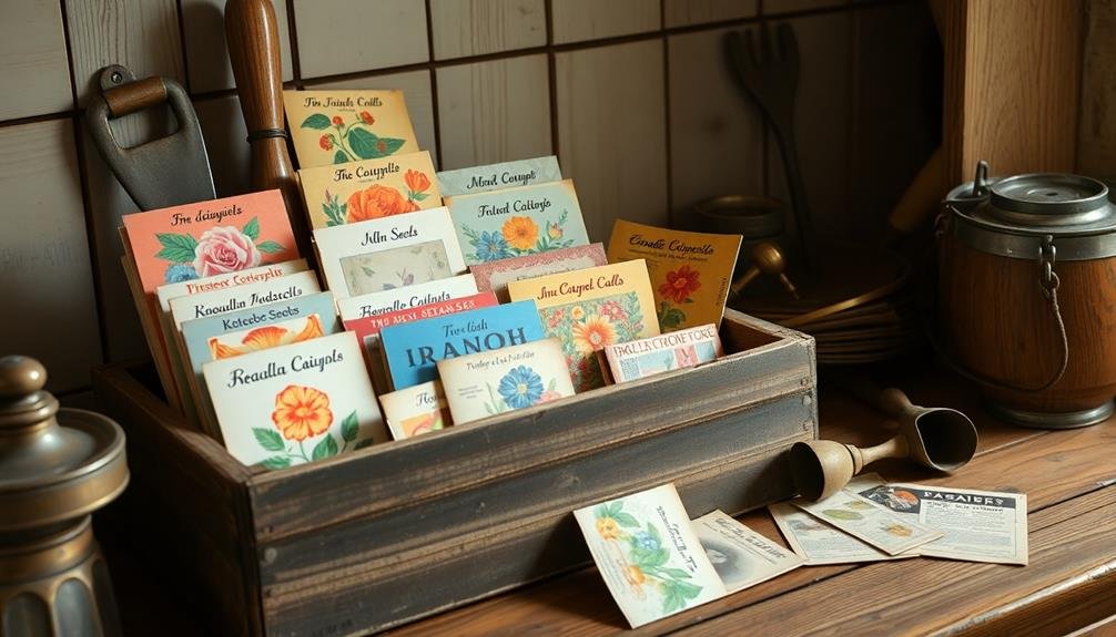 vintage inspired seed packet favors