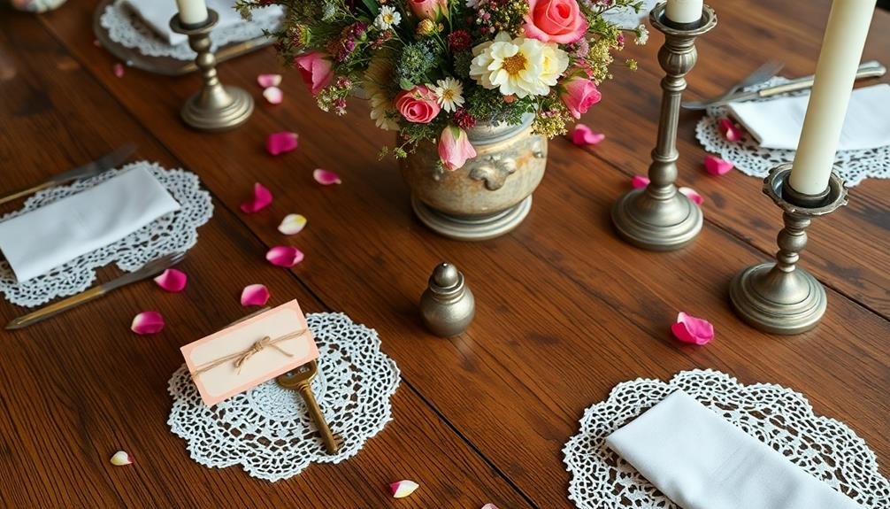 vintage key table settings