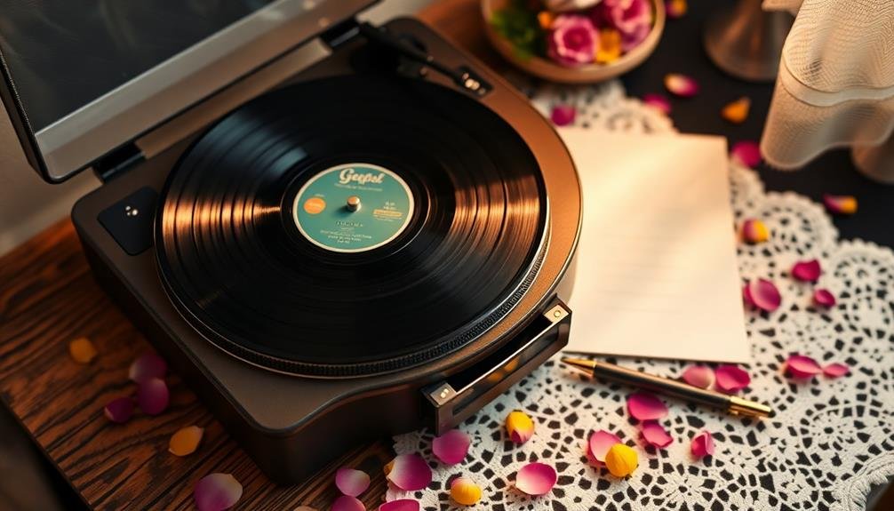 vinyl record guestbook design