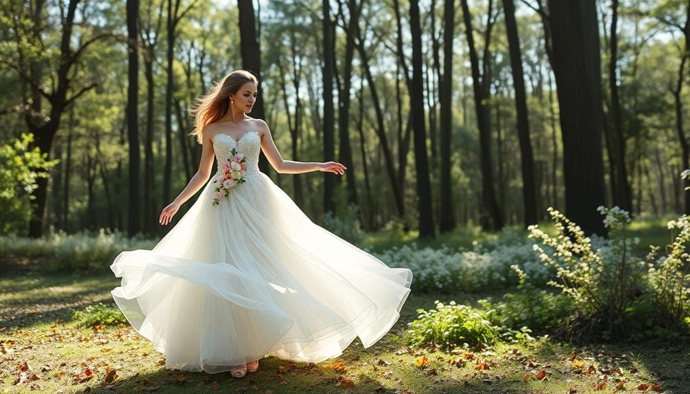 whimsical floral dress design