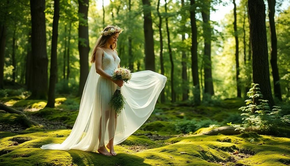 woodland goddess inspired slip dress