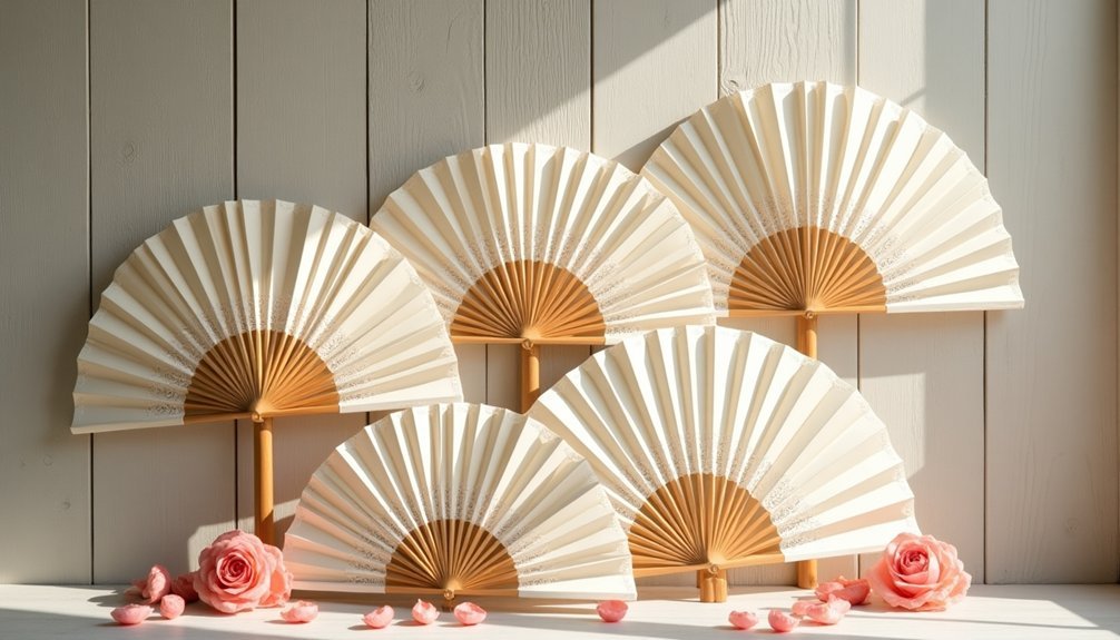 diy summer wedding fans