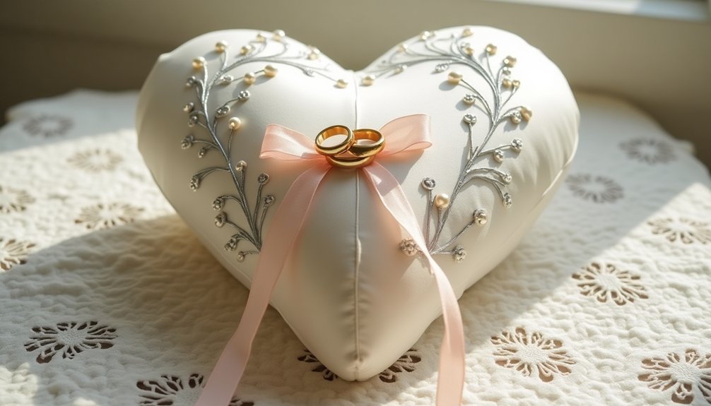 diy wedding ring pillows