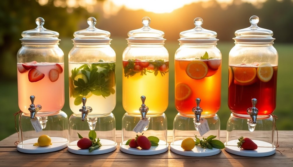 self serve wedding beverage dispensers