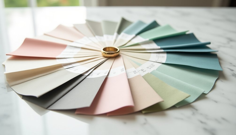 top color swatches for weddings